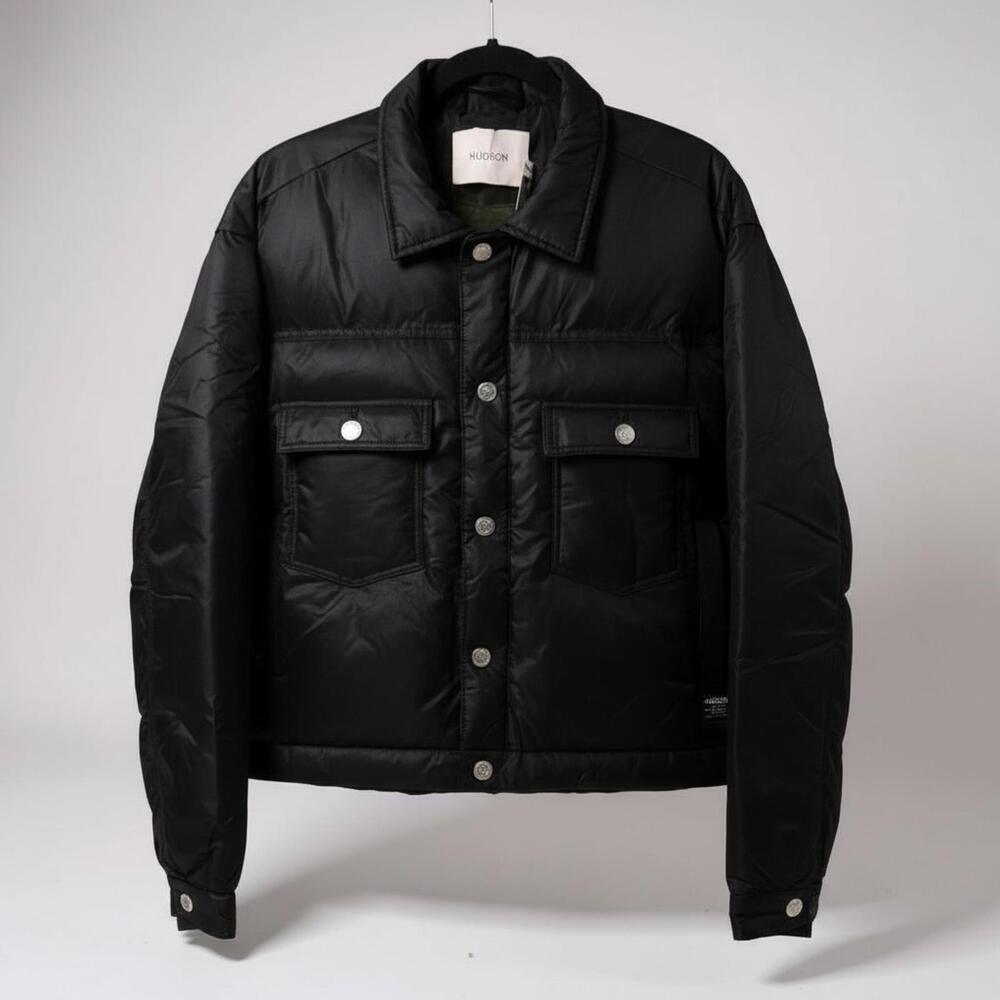 Hudson Jeans Men’s Quilted Puffer Trucker Jacket Size XL NWT